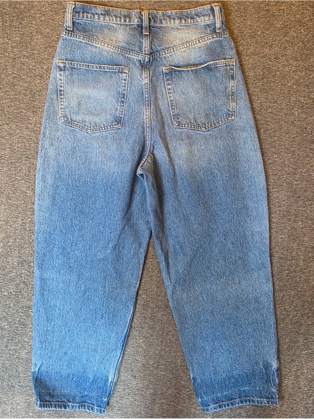 We The Free Good Luck Mid-Rise Barrel Jeans 28 Blue Denim Bohemian Hippie - Picture 10 of 15